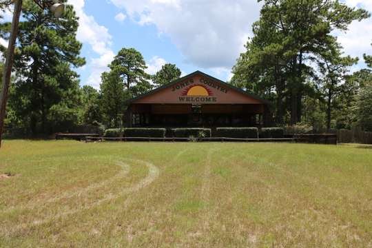 The Jones Country outdoor stage across the concert field