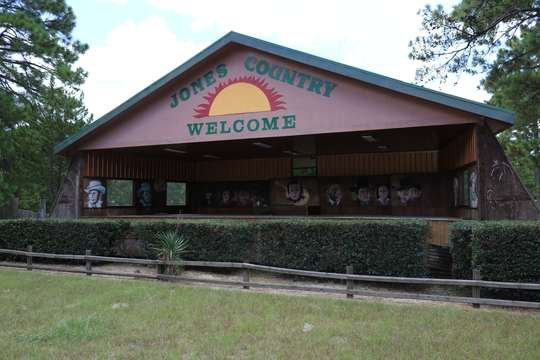 The covered Jones Country outdoor stage