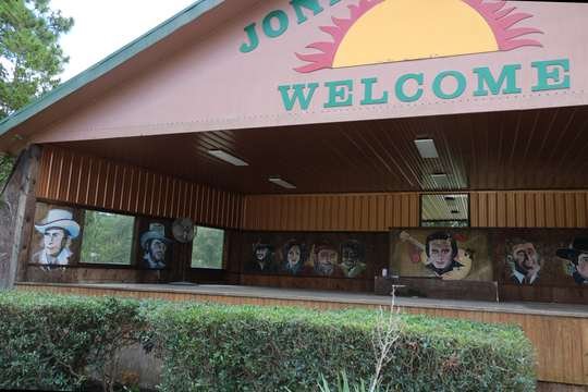 The covered Jones Country outdoor stage
