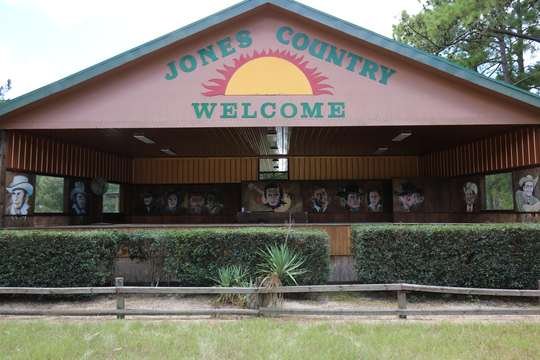 The covered Jones Country outdoor stage