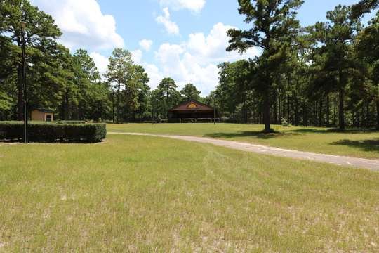 Looking down the lawn toward the Jones Country stage