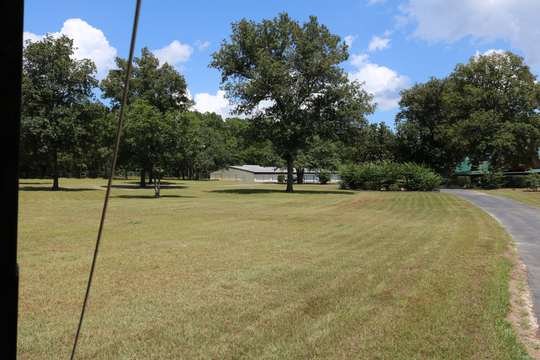 Open estate lawn with oaks