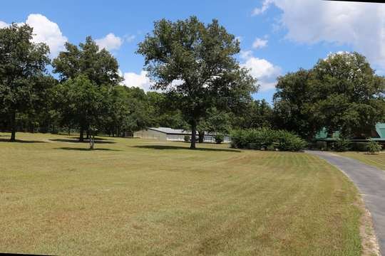 Open estate lawn with oaks